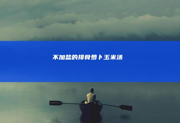不加盐的排骨萝卜玉米汤