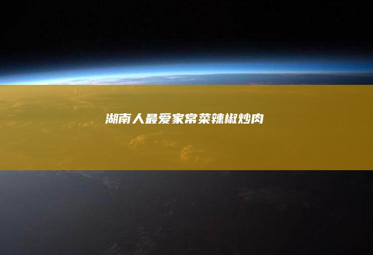 湖南人最爱家常菜辣椒炒肉