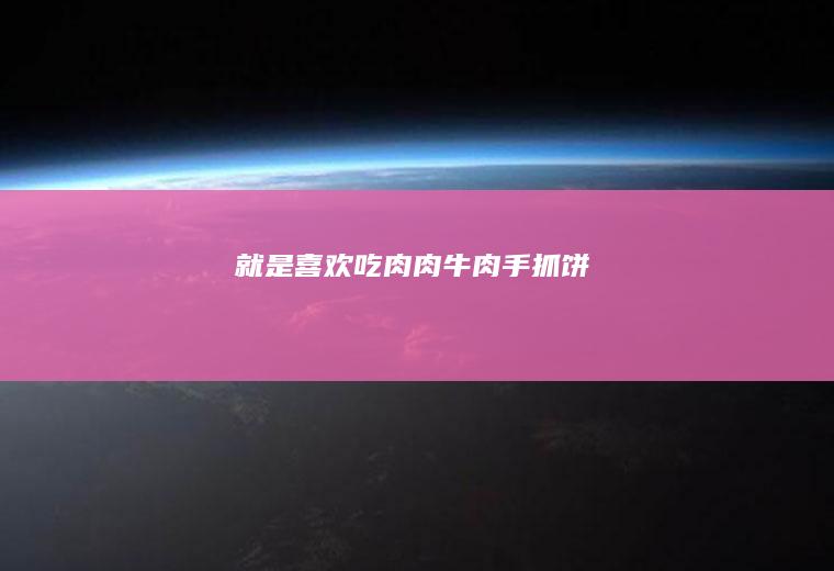 就是喜欢吃肉肉：牛肉手抓饼